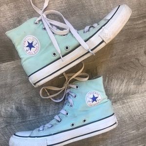 Converse mint colored high tops